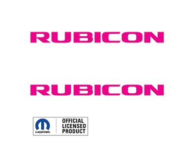 RUBICON Hood Graphic; Hot Pink (07-18 Jeep Wrangler JK)