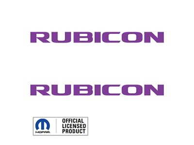 RUBICON Hood Graphic; Purple (07-18 Jeep Wrangler JK)