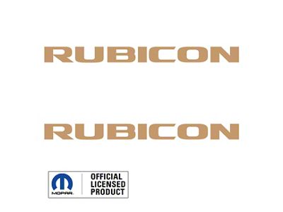 RUBICON Hood Graphic; Tan/Beige (07-18 Jeep Wrangler JK)