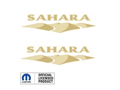 SAHARA Dunes Side Logo; Tan/Dark Tan (07-18 Jeep Wrangler JK)