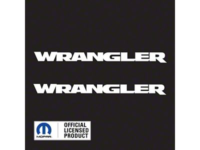 WRANGLER Hood Graphic; Gloss White (07-24 Jeep Wrangler JK & JL)