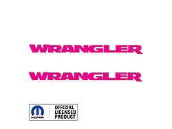 WRANGLER Hood Graphic; Hot Pink (07-24 Jeep Wrangler JK & JL)