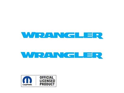 WRANGLER Hood Graphic; Light Blue (07-24 Jeep Wrangler JK & JL)