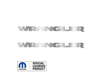 WRANGLER Hood Graphic; Metallic Silver (07-24 Jeep Wrangler JK & JL)