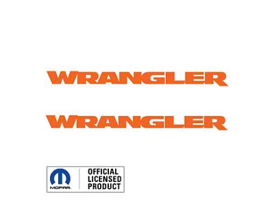 WRANGLER Hood Graphic; Orange (07-24 Jeep Wrangler JK & JL)