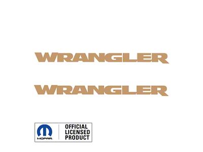 WRANGLER Hood Graphic; Tan/Beige (07-24 Jeep Wrangler JK & JL)