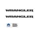 WRANGLER Small Side Logo; Dark Gray (07-24 Jeep Wrangler JK & JL)