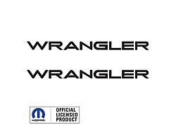 WRANGLER Small Side Logo; Gloss Black (97-06 Jeep Wrangler TJ)