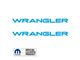 WRANGLER Small Side Logo; Light Blue (97-06 Jeep Wrangler TJ)