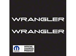 WRANGLER Small Side Logo; Matte White (97-06 Jeep Wrangler TJ)