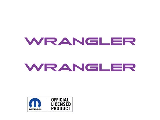 WRANGLER Small Side Logo; Purple (97-06 Jeep Wrangler TJ)