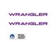 WRANGLER Small Side Logo; Purple (97-06 Jeep Wrangler TJ)
