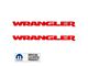 WRANGLER Small Side Logo; Red (07-24 Jeep Wrangler JK & JL)