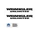 WRANGLER UNLIMITED Small Side Logo; Matte Black (07-18 Jeep Wrangler JK)