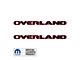 Overland Hood Graphic; Black with Red Outline (20-24 Jeep Gladiator JT)