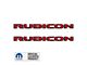RUBICON Hood Decal; Mountain Red with Black Outline (18-24 Jeep Wrangler JL)