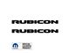 RUBICON Hood Decal; Topographical Dark Gray with Black Lines and Black Outline (20-24 Jeep Gladiator JT)