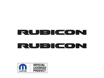 RUBICON Hood Decal; Topographical Dark Gray with Black Lines and Black Outline (18-24 Jeep Wrangler JL)