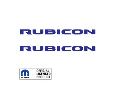 RUBICON Hood Graphic; Blue (20-24 Jeep Gladiator JT)