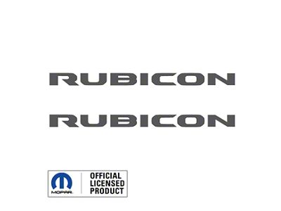 RUBICON Hood Graphic; Dark Gray (18-24 Jeep Wrangler JL)