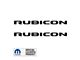RUBICON Hood Graphic; Gloss Black (18-24 Jeep Wrangler JL)