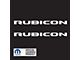 RUBICON Hood Graphic; Gloss White (18-24 Jeep Wrangler JL)
