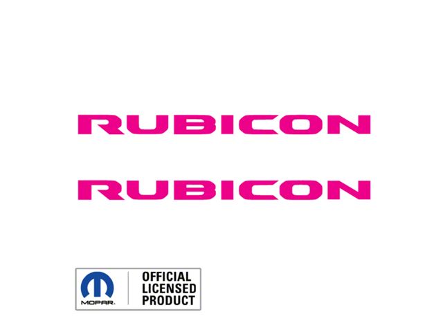 RUBICON Hood Graphic; Hot Pink (20-24 Jeep Gladiator JT)