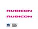 RUBICON Hood Graphic; Hot Pink (20-24 Jeep Gladiator JT)