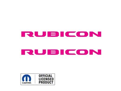 RUBICON Hood Graphic; Hot Pink (18-24 Jeep Wrangler JL)