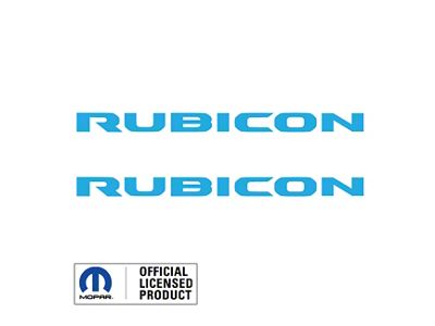 RUBICON Hood Graphic; Light Blue (20-24 Jeep Gladiator JT)