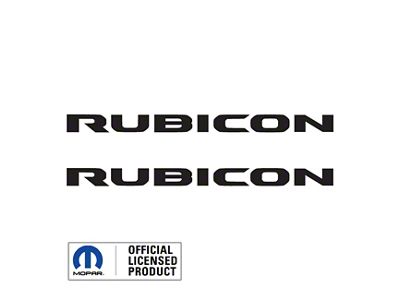 RUBICON Hood Graphic; Matte Black (18-24 Jeep Wrangler JL)