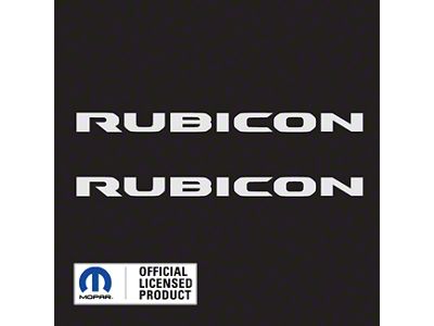 RUBICON Hood Graphic; Matte White (20-24 Jeep Gladiator JT)