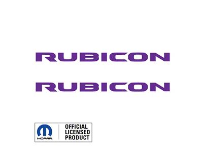 RUBICON Hood Graphic; Purple (20-24 Jeep Gladiator JT)