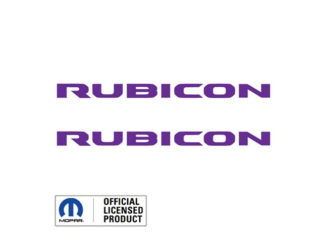 RUBICON Hood Graphic; Purple (18-24 Jeep Wrangler JL)