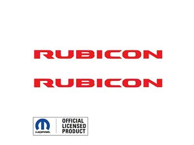 RUBICON Hood Graphic; Red (18-24 Jeep Wrangler JL)