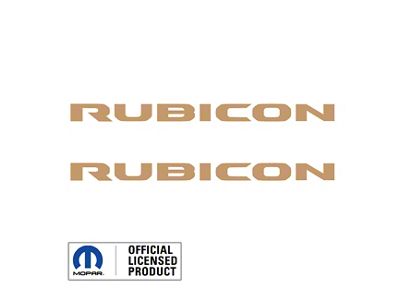 RUBICON Hood Graphic; Tan/Beige (18-24 Jeep Wrangler JL)