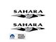 SAHARA Dunes Side Logo; Gray/Black (07-24 Jeep Wrangler JK & JL)