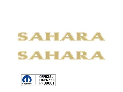 SAHARA Hood Decal; Tan/Dark Tan (07-24 Jeep Wrangler JK & JL)