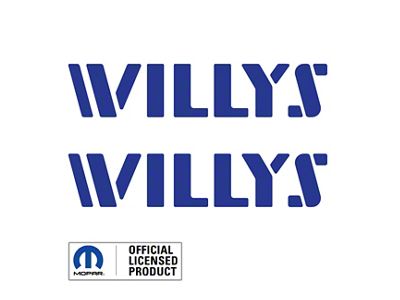 WILLYS Logo; Blue (07-24 Jeep Wrangler JK & JL)