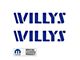 WILLYS Logo; Blue (07-24 Jeep Wrangler JK & JL)