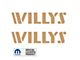 WILLYS Logo; Tan/Beige (07-24 Jeep Wrangler JK & JL)