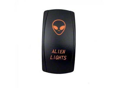 Quake LED 2-Way Alien Lights Rocker Switch; Amber (Universal; Some Adaptation May Be Required)