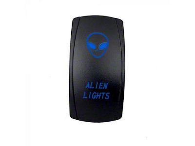 Quake LED 2-Way Alien Lights Rocker Switch; Blue (Universal; Some Adaptation May Be Required)