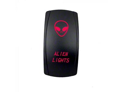 Quake LED 2-Way Alien Lights Rocker Switch; Green (Universal; Some Adaptation May Be Required)