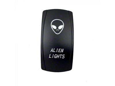 Quake LED 2-Way Alien Lights Rocker Switch; White (Universal; Some Adaptation May Be Required)