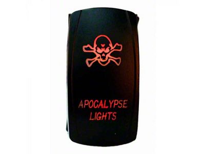 Quake LED 2-Way Apocalypse Rocker Switch; Red (Universal; Some Adaptation May Be Required)