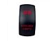 Quake LED 2-Way Auxiliary Light Rocker Switch; Red (Universal; Some Adaptation May Be Required)