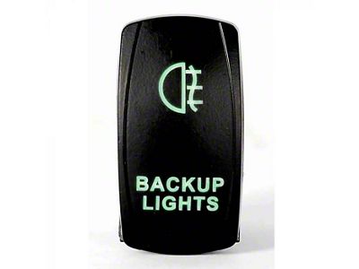 Quake LED 2-Way Backup Rocker Switch; Green (Universal; Some Adaptation May Be Required)