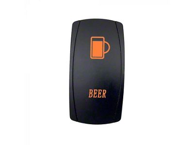 Quake LED 2-Way Beer Rocker Switch; Amber (Universal; Some Adaptation May Be Required)