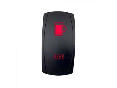 Quake LED 2-Way Beer Rocker Switch; Red (Universal; Some Adaptation May Be Required)